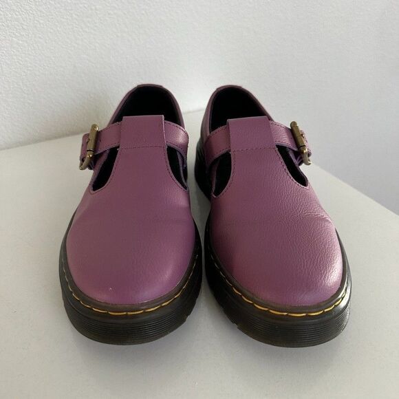 Dr. Martens Zavala Mary Jane Purple Shoes Buckle Grunge City School Women's 7 - Picture 4 of 9